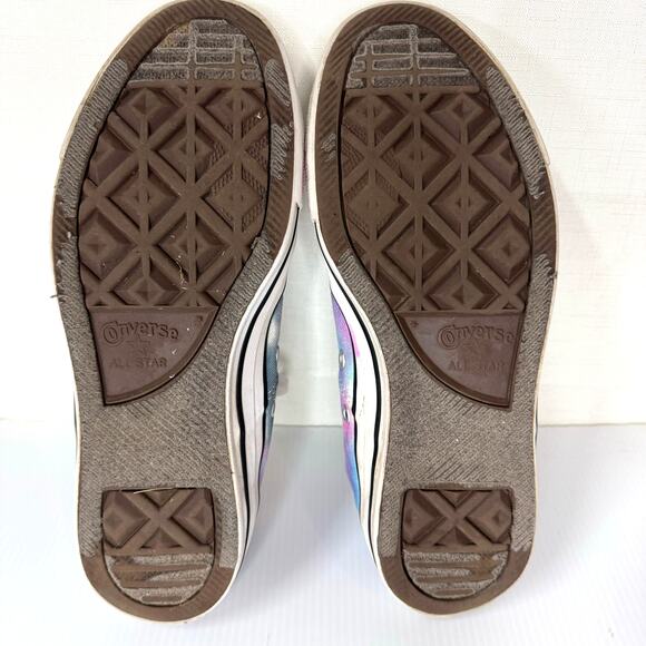 CONVERSE All Star Tie Dye Low Top Sneakers Purple Blue Women's Size 9.5 Casual - Picture 7 of 7